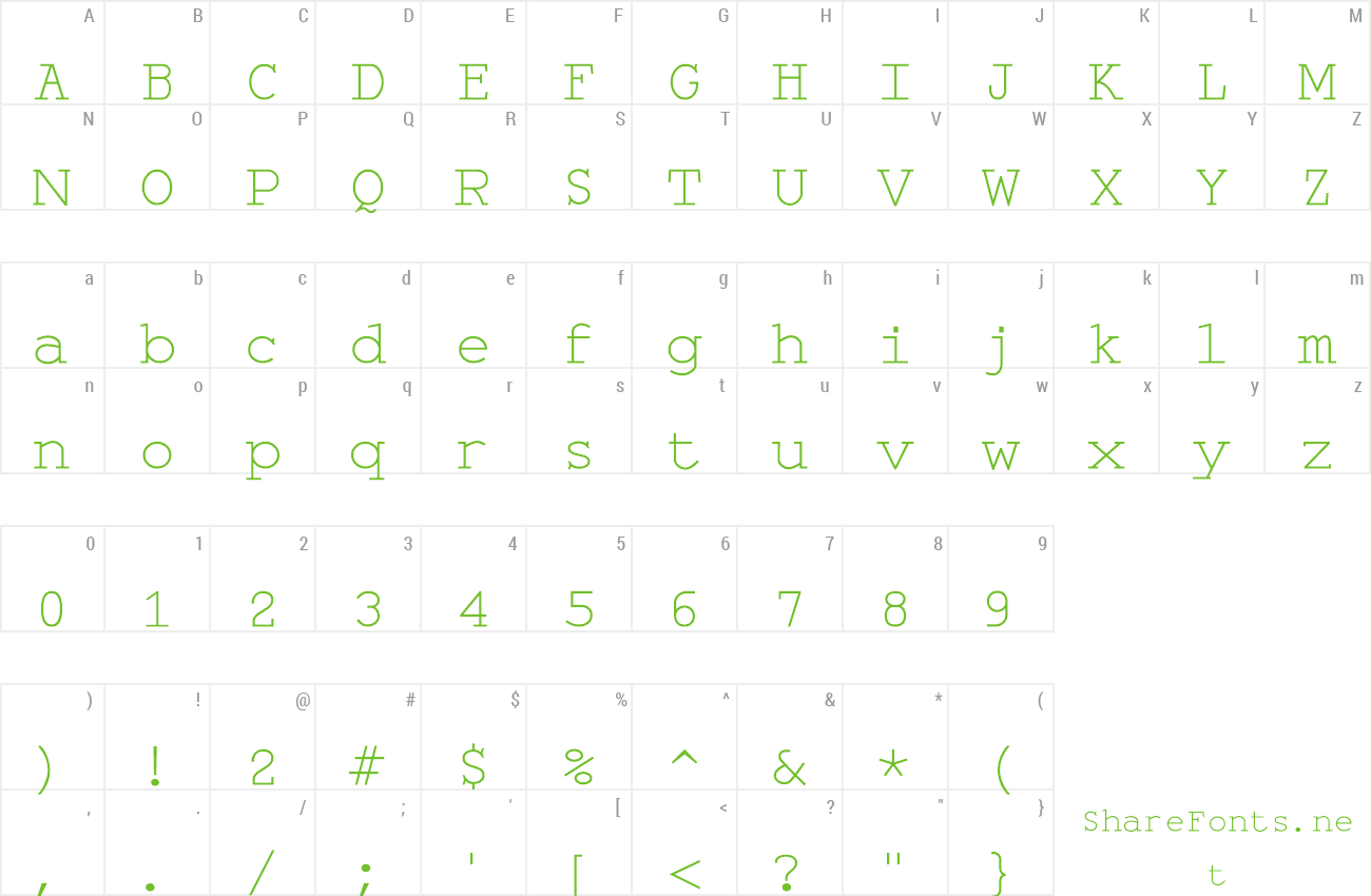 outlinely monospace outlinely monospace