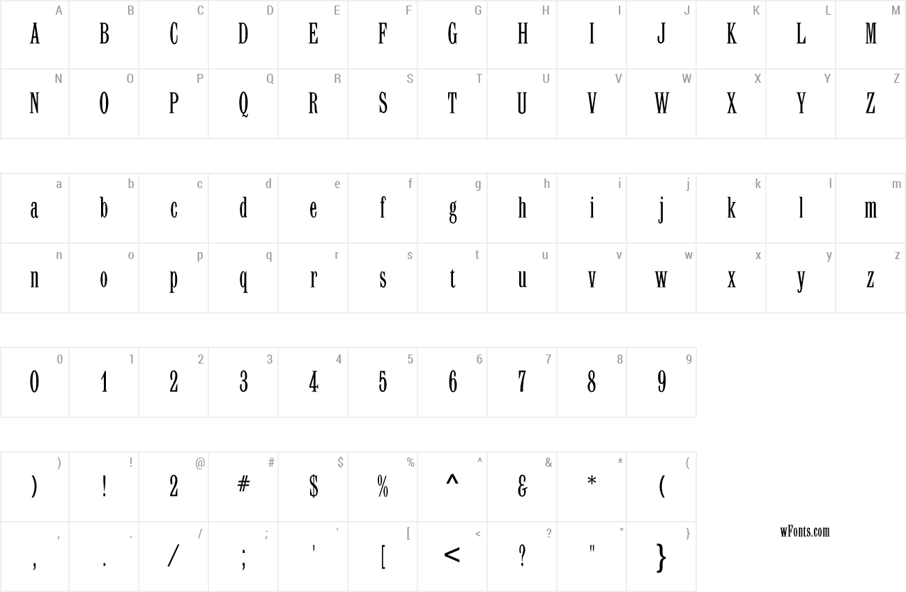 Latin CG Elongated Font | wfonts.com - download free