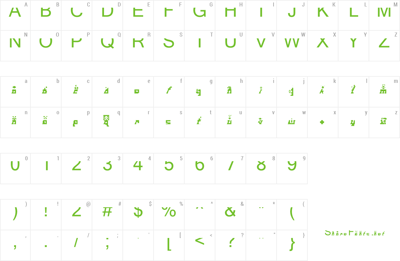 Font N.E. Obl [ Pictorial Abuse (set 2) ] preview