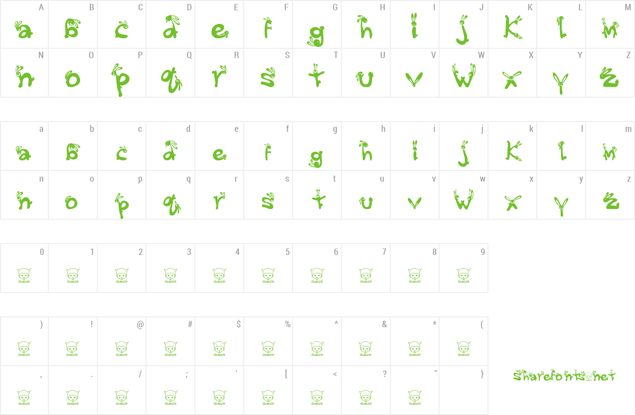 Font We_Wabbits_quikijiki preview