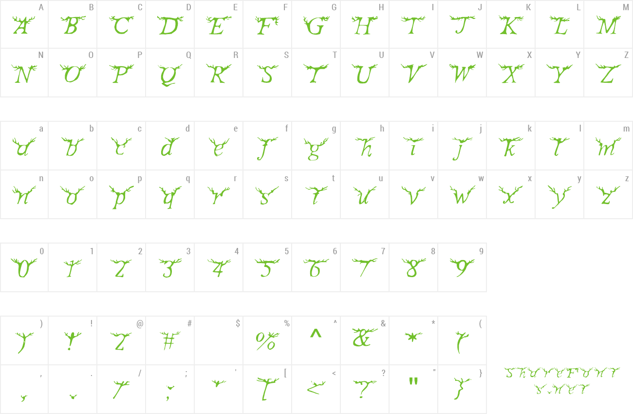 Font AntlerAliased preview