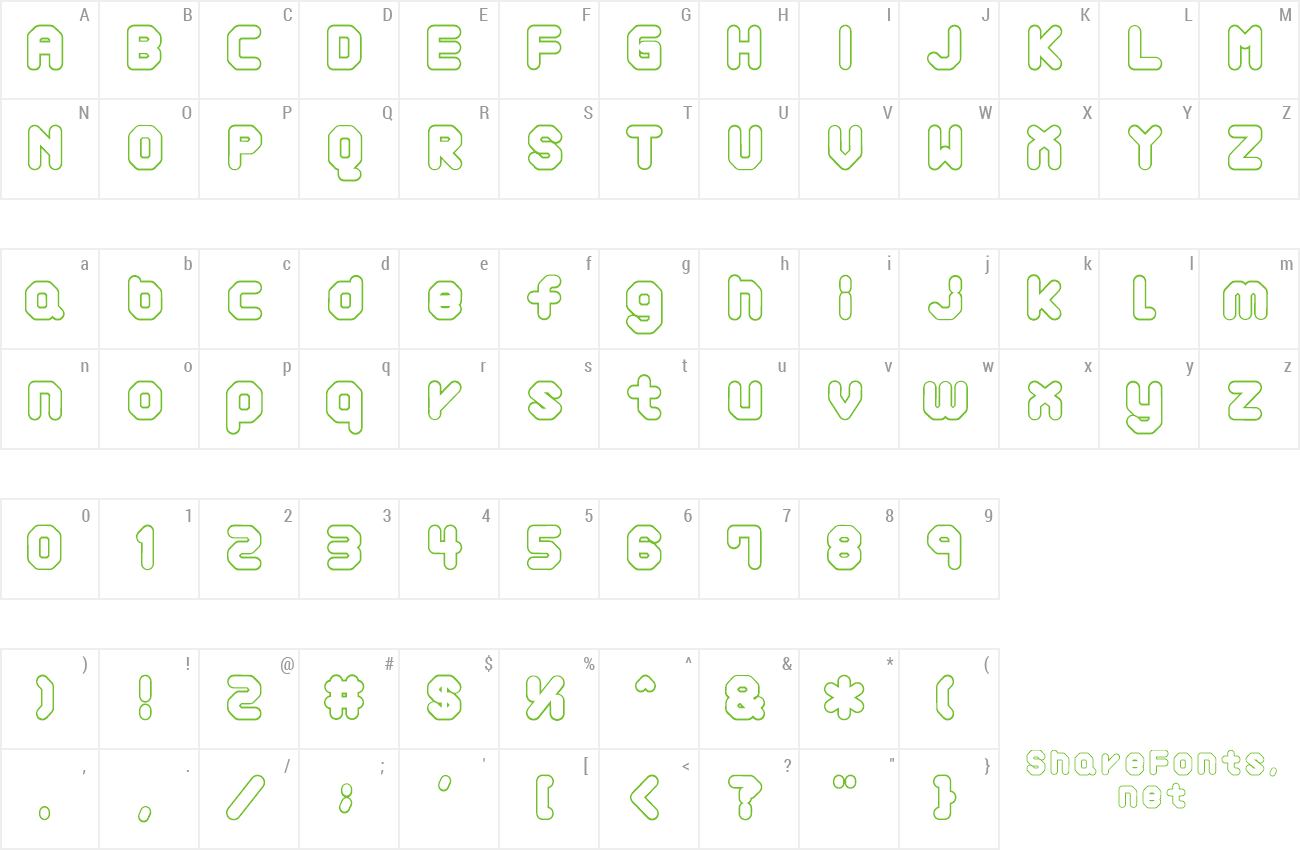 Font atarax-p white preview