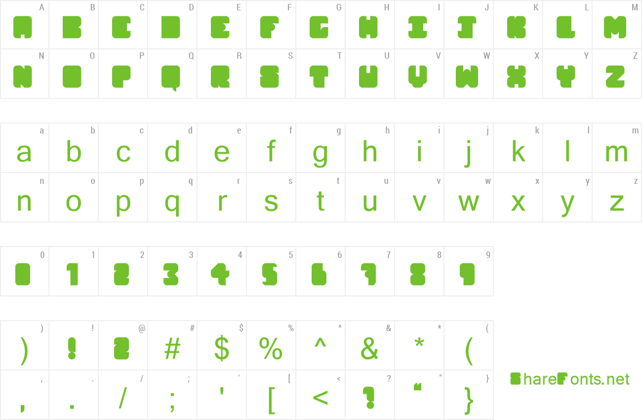 Font clone CHUBS preview