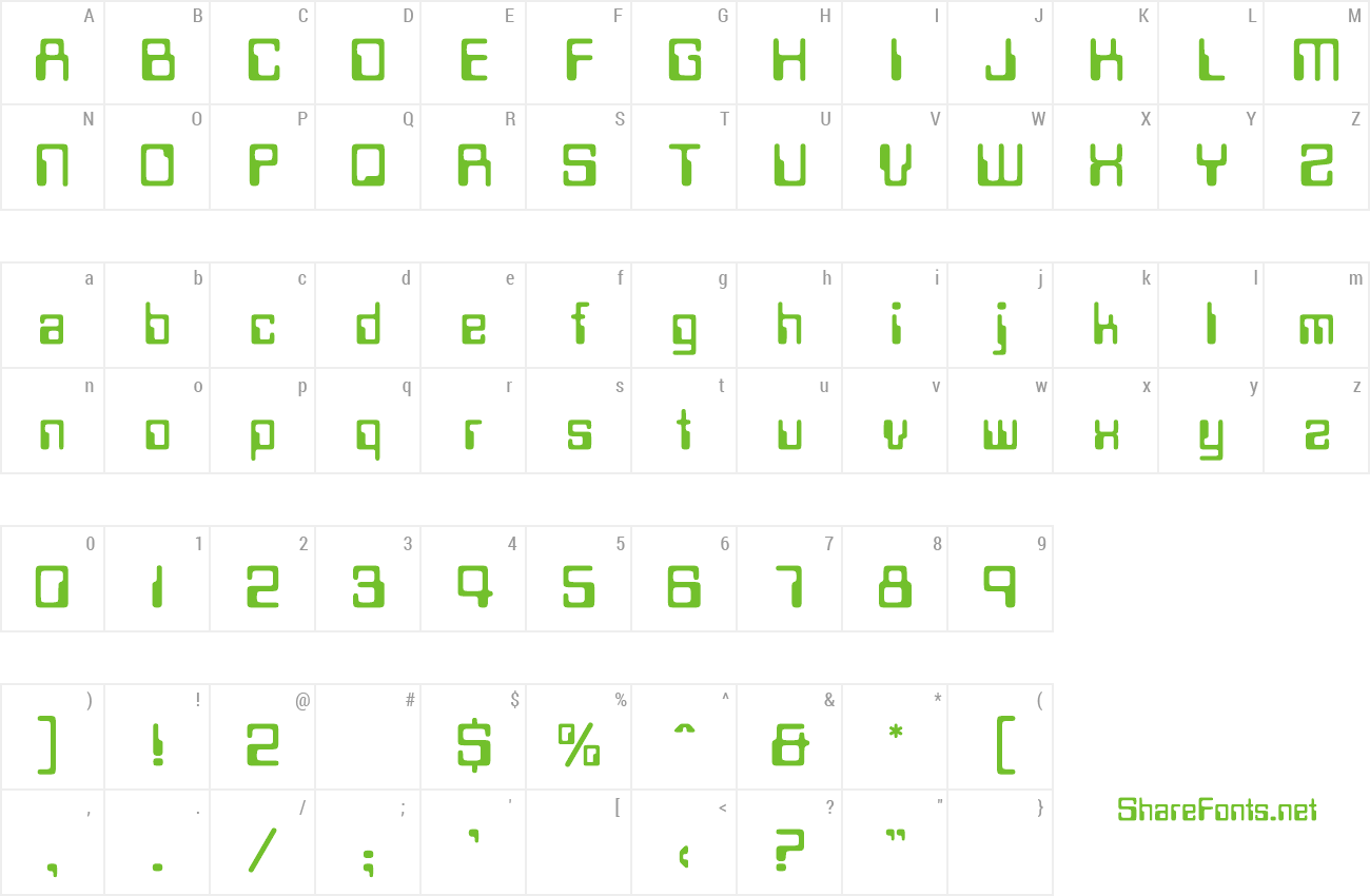 Font Data70Plain preview