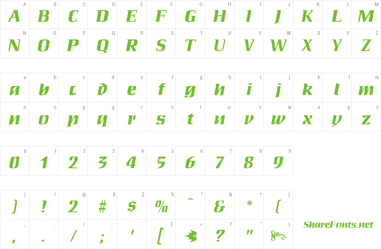 Font Dauphine preview