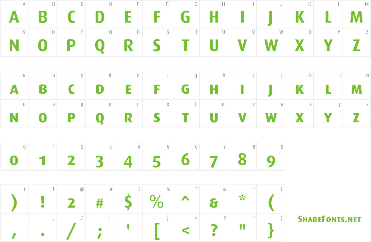 Font Dax-BoldCaps preview