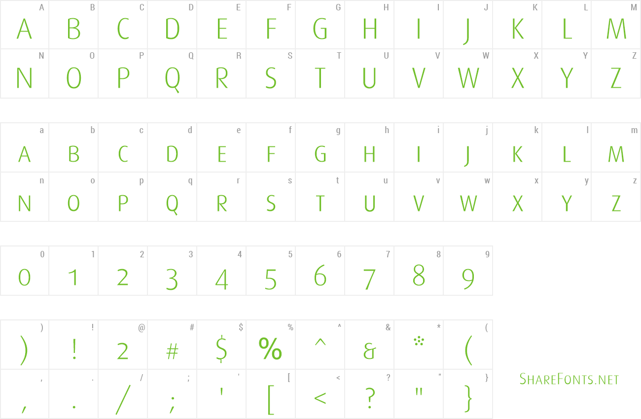 Font Dax-LightCaps preview
