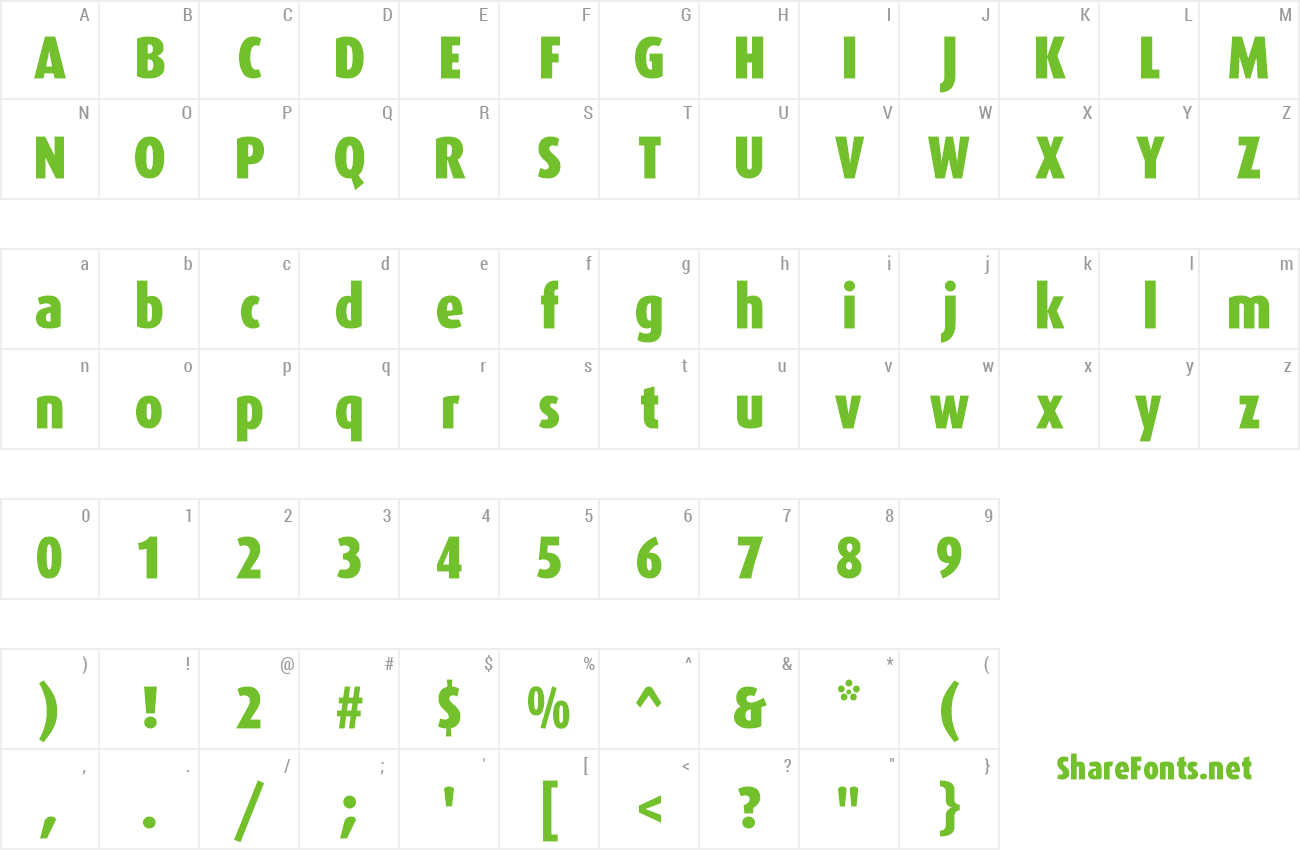 Font DaxCondensed-Black preview