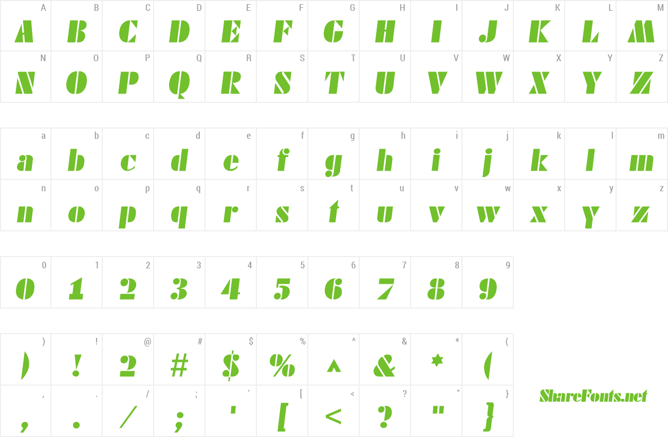 Font DaytonItal preview