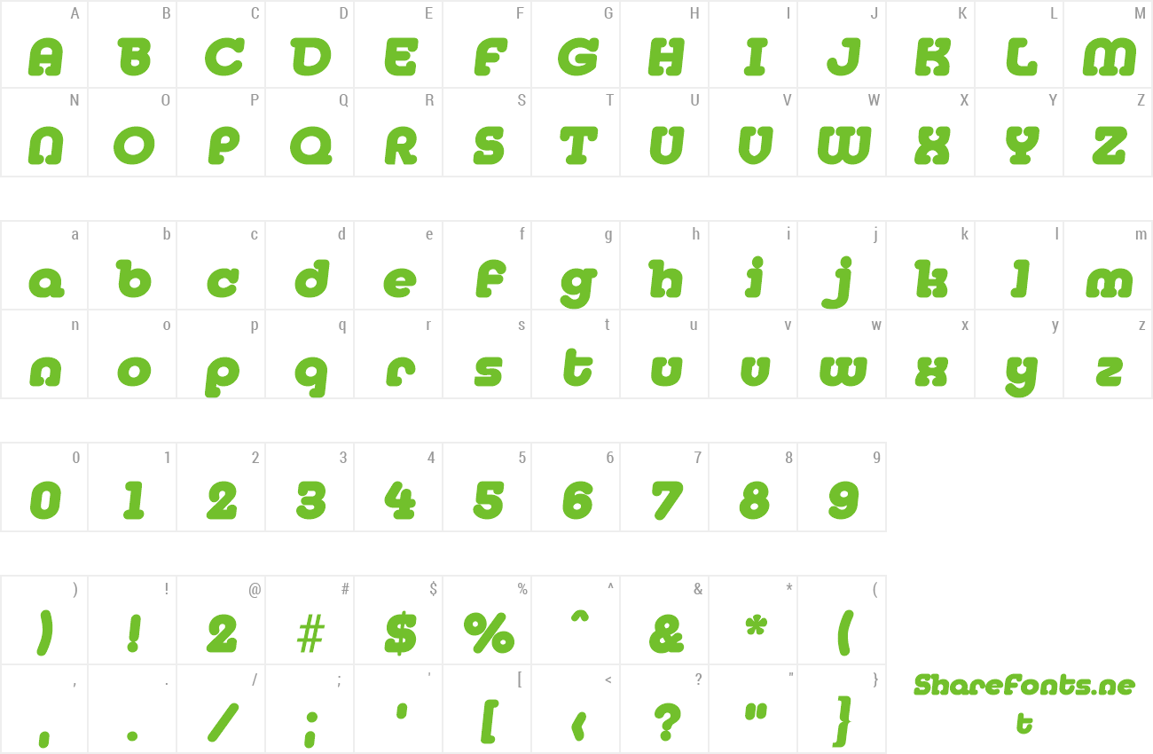 Font DesireeBecker-Heavy preview