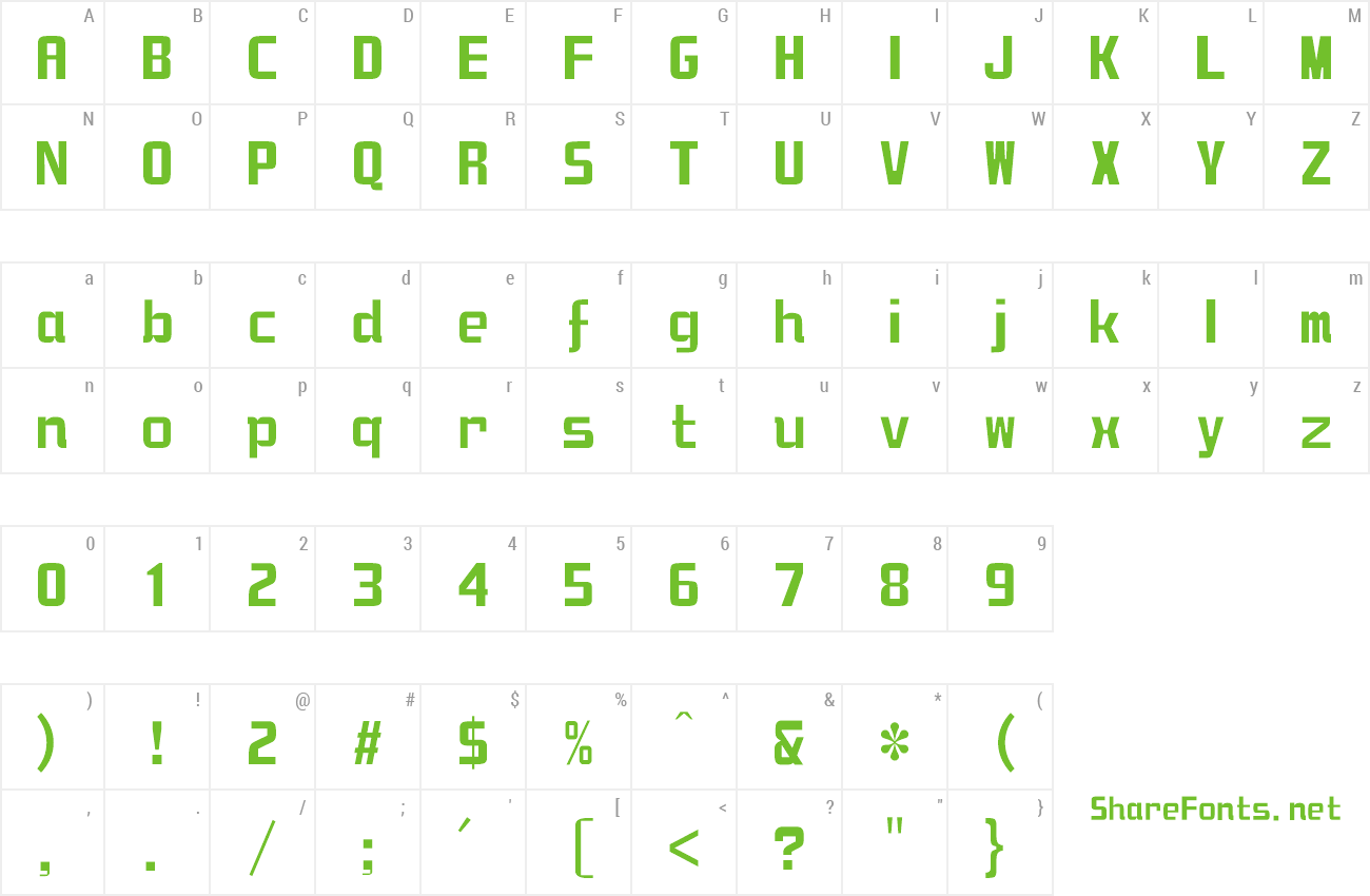 Font DFZongYiW5U-B5 preview