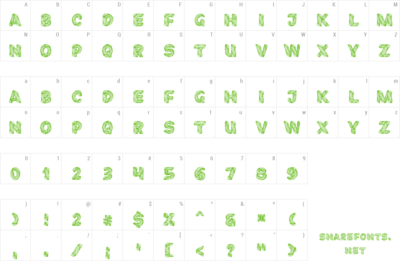 Font Fibography preview