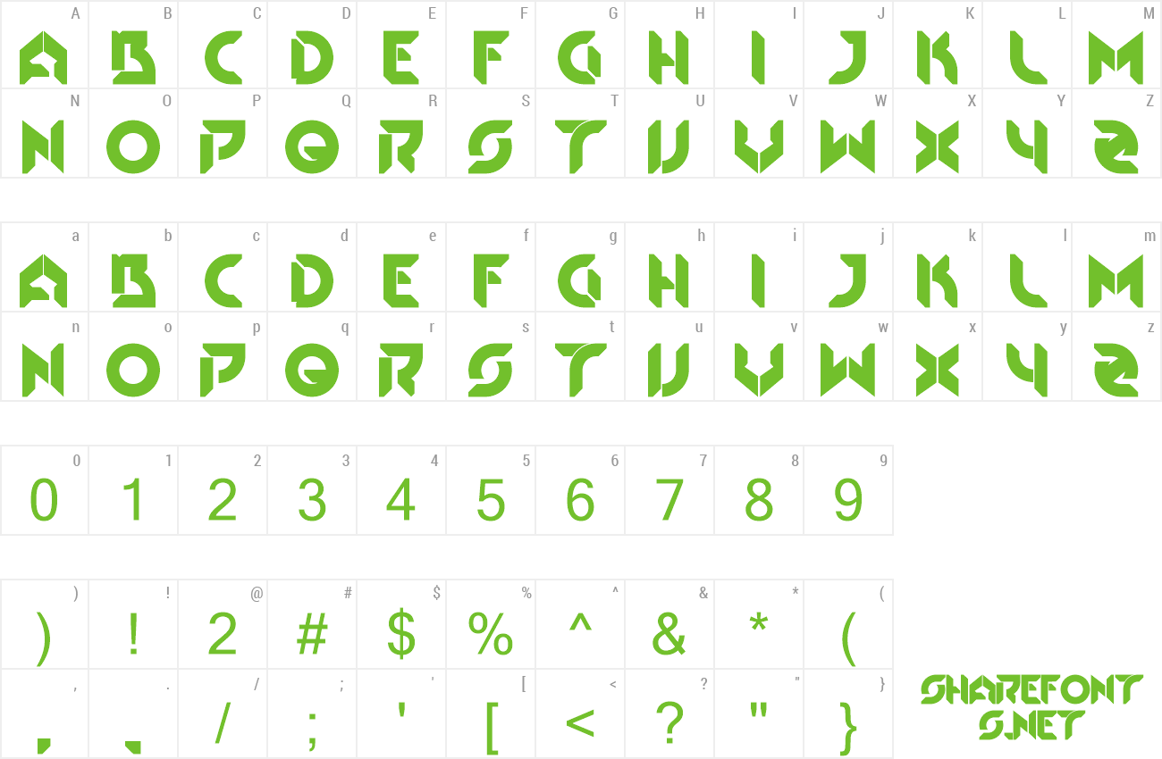 Font H74 Rinzler preview