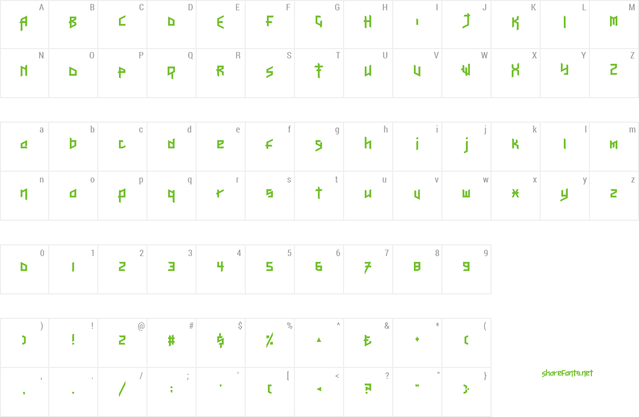 Font Here Be Dubstep preview