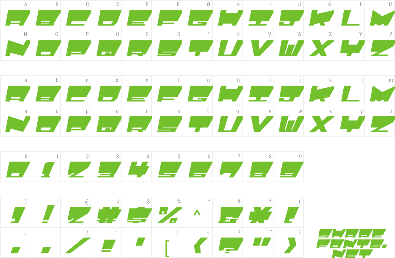 Font HyperLalabellEI preview