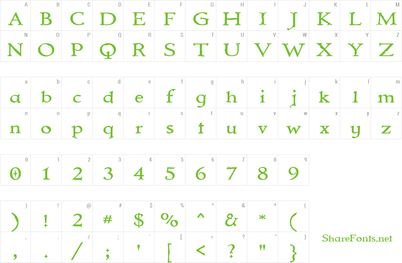 Font Immortal preview