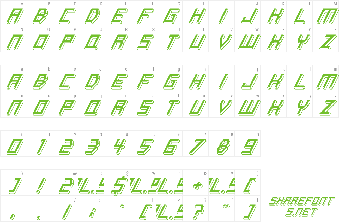 Font Italic Bricks preview