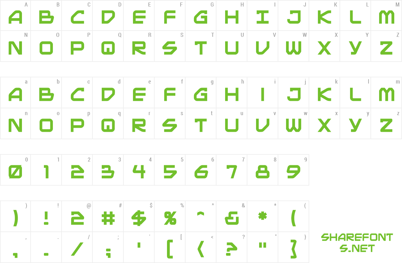 Font Mainframe BB preview