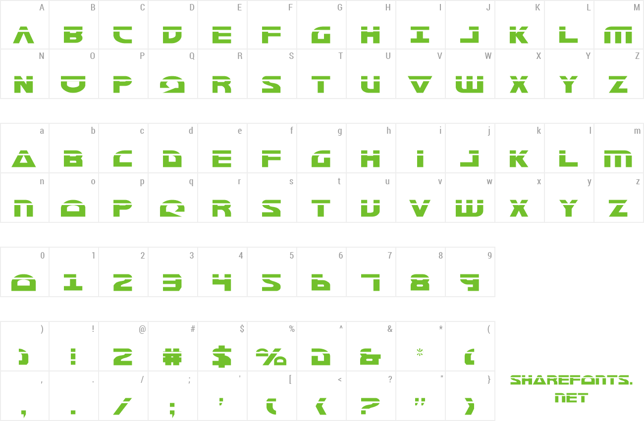 Font Morse NK Condensed Laser preview