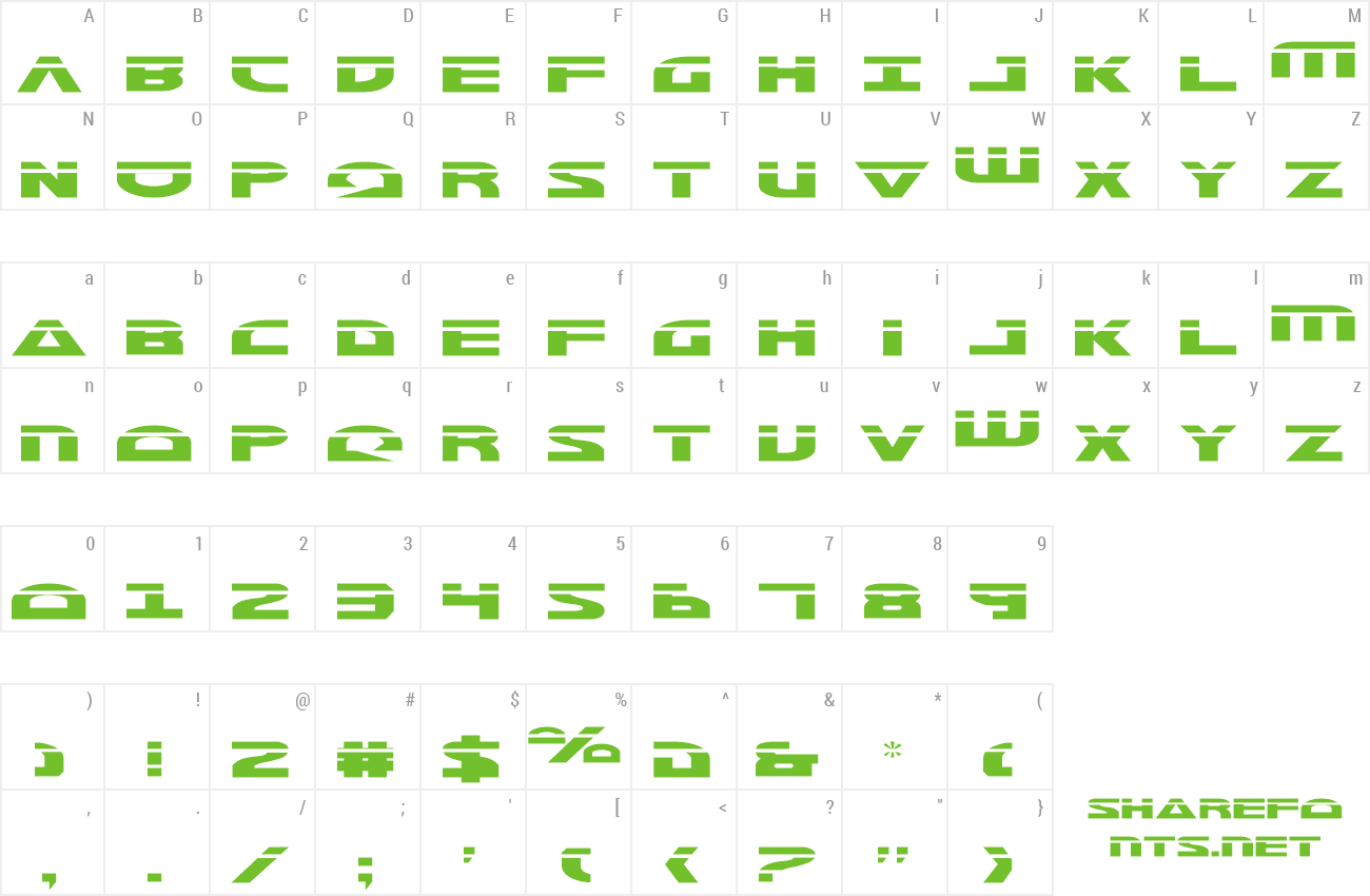 Font Morse NK Laser preview