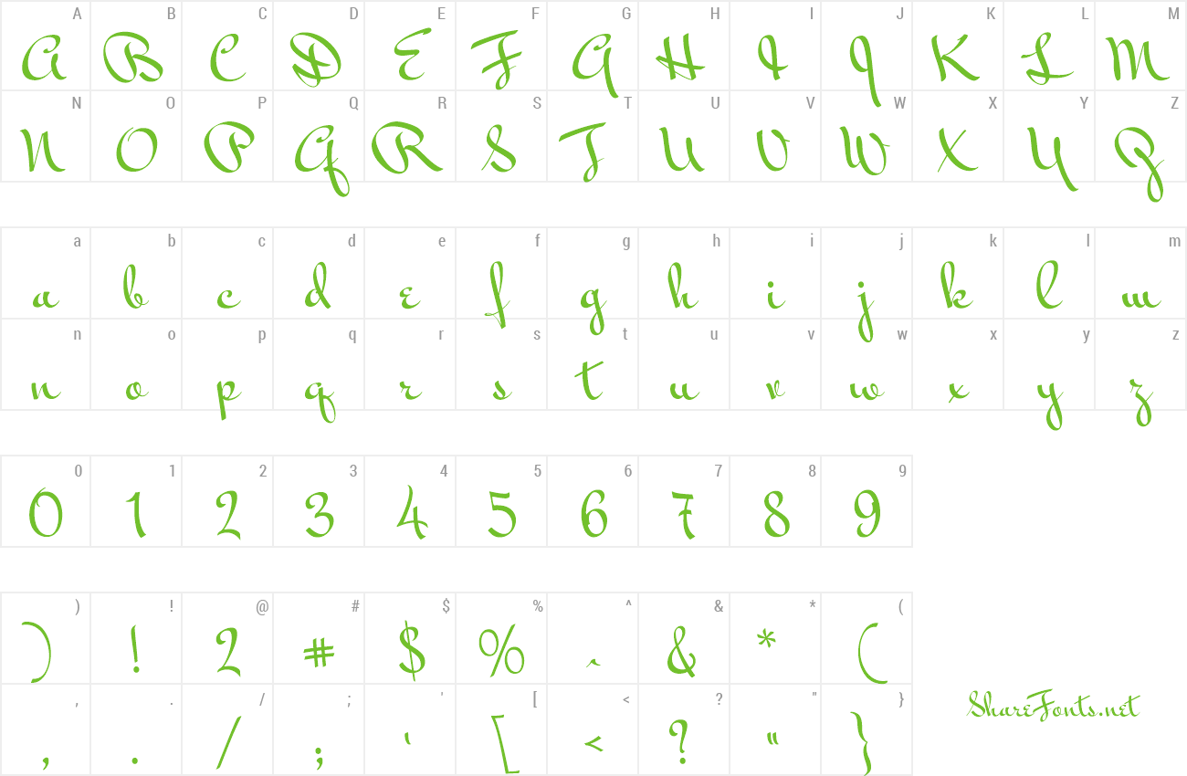 Font Mr Bedfort preview