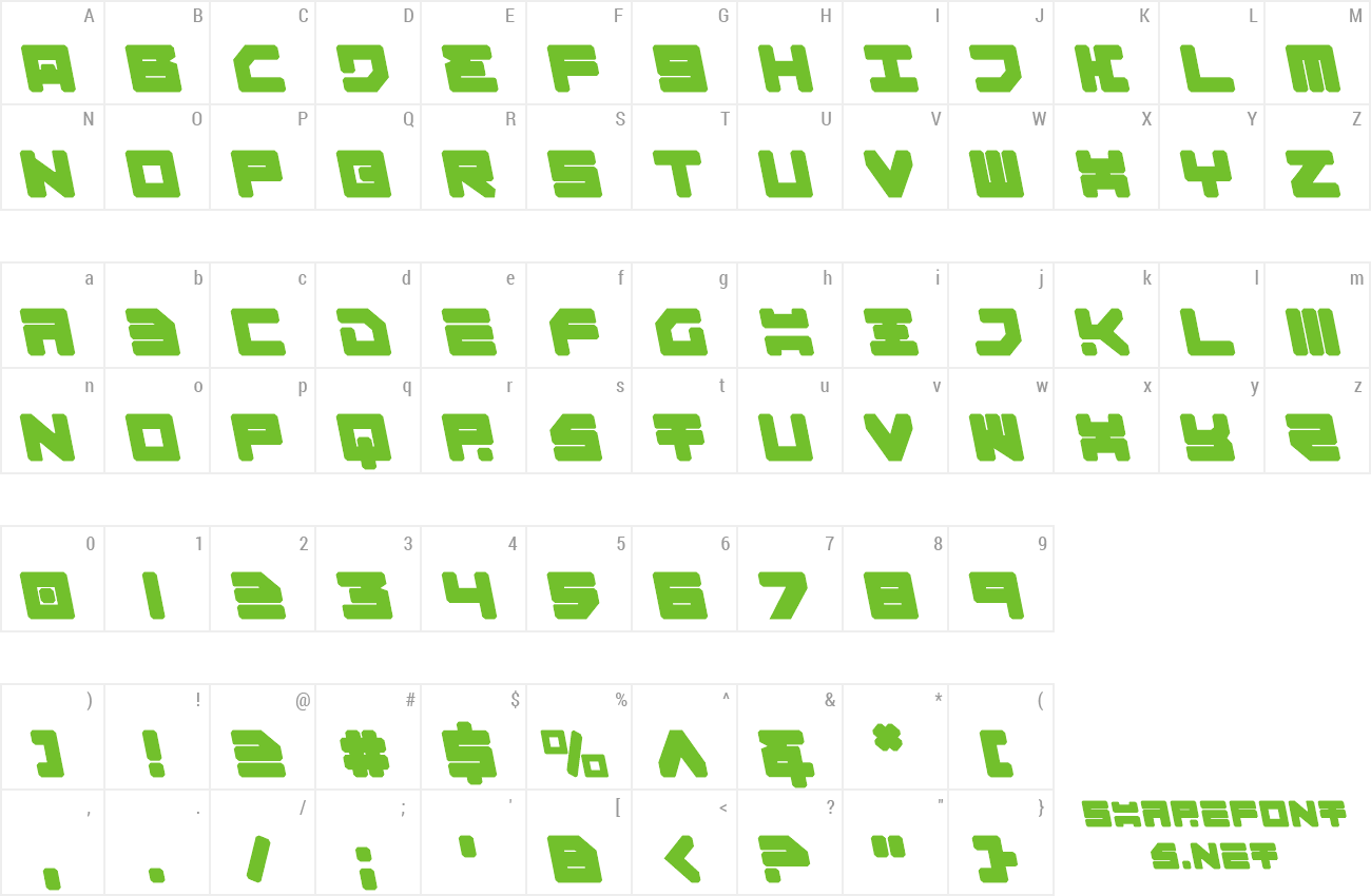 Font Omega-3 Leftalic preview