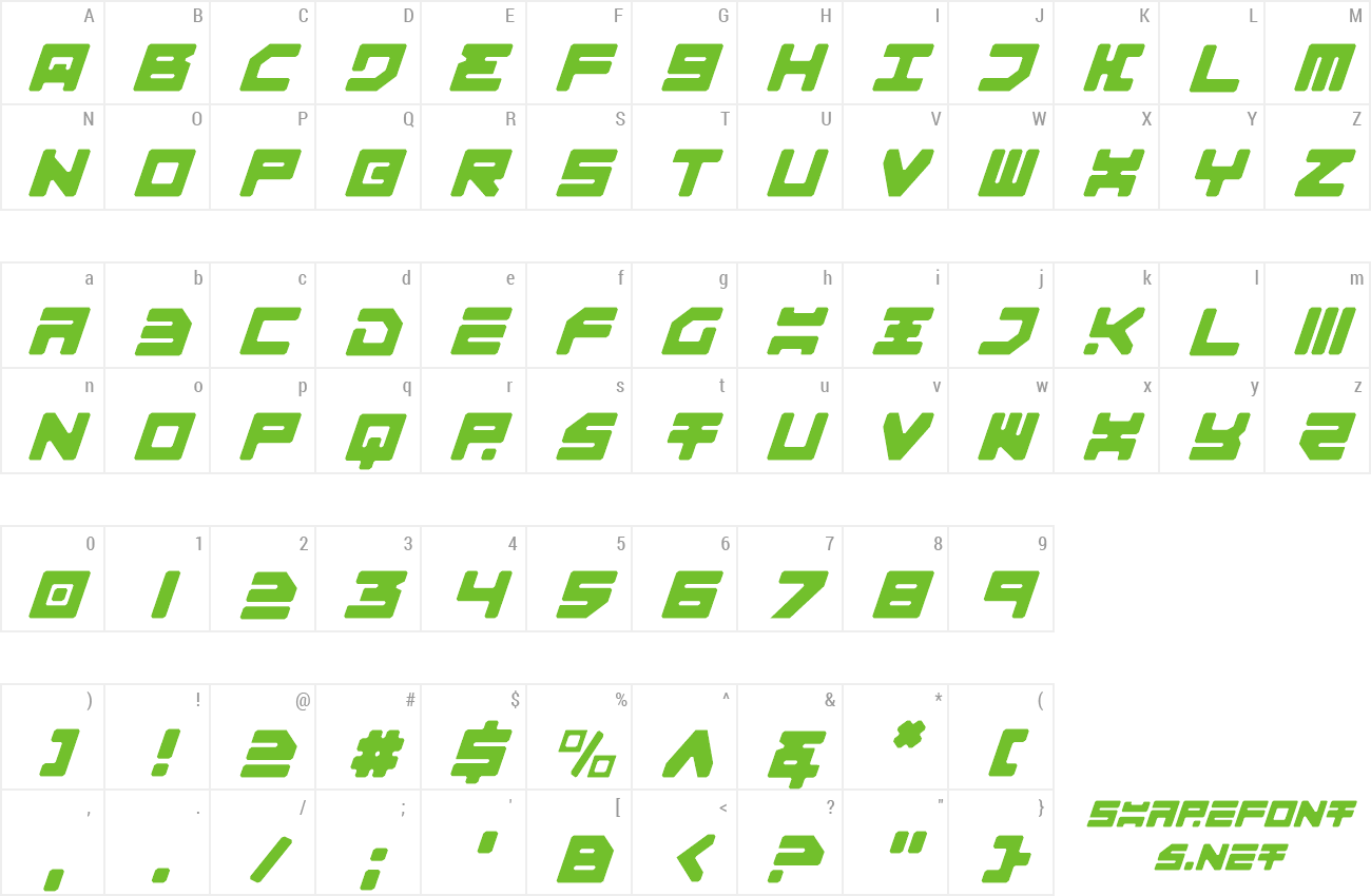 Font Omega-3 Light Italic preview