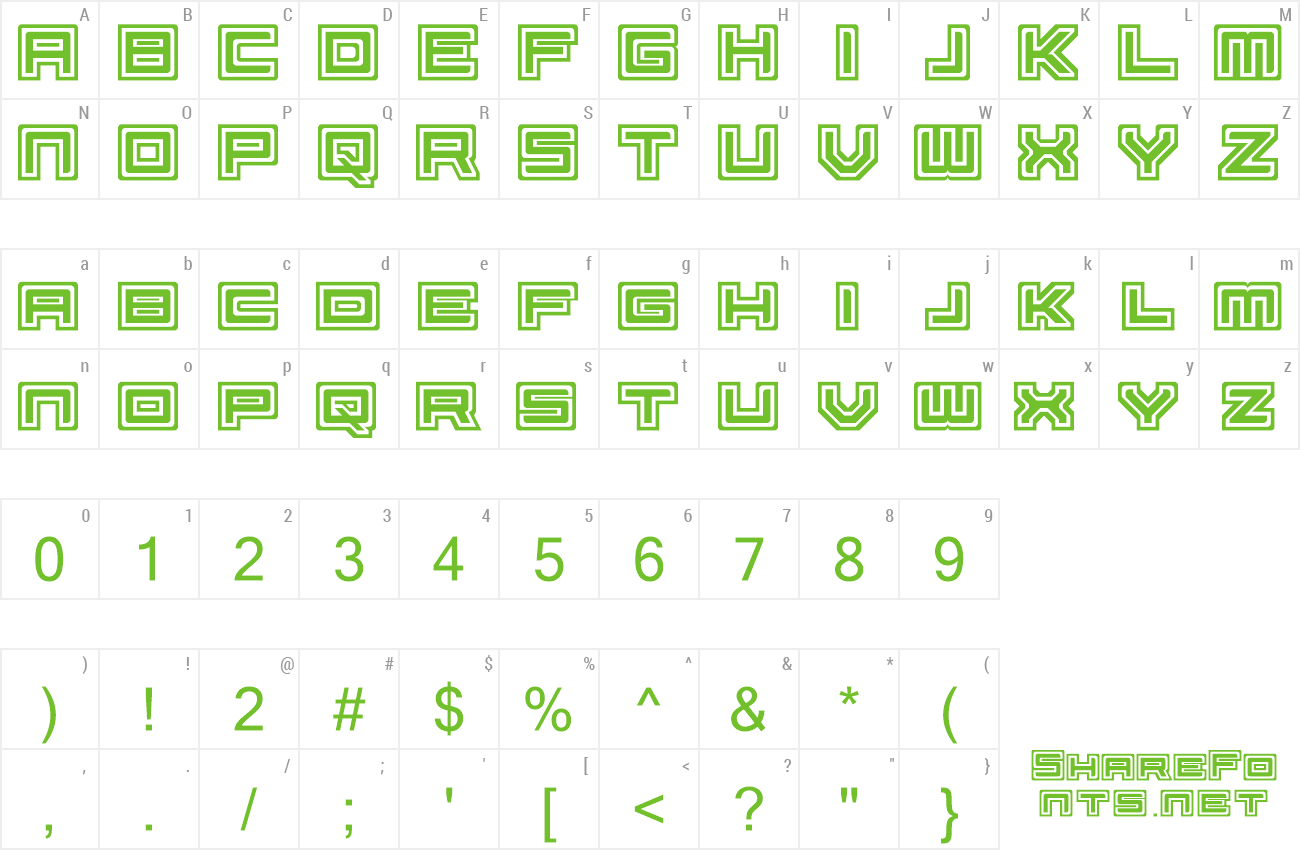 Font Sectarian Outline preview