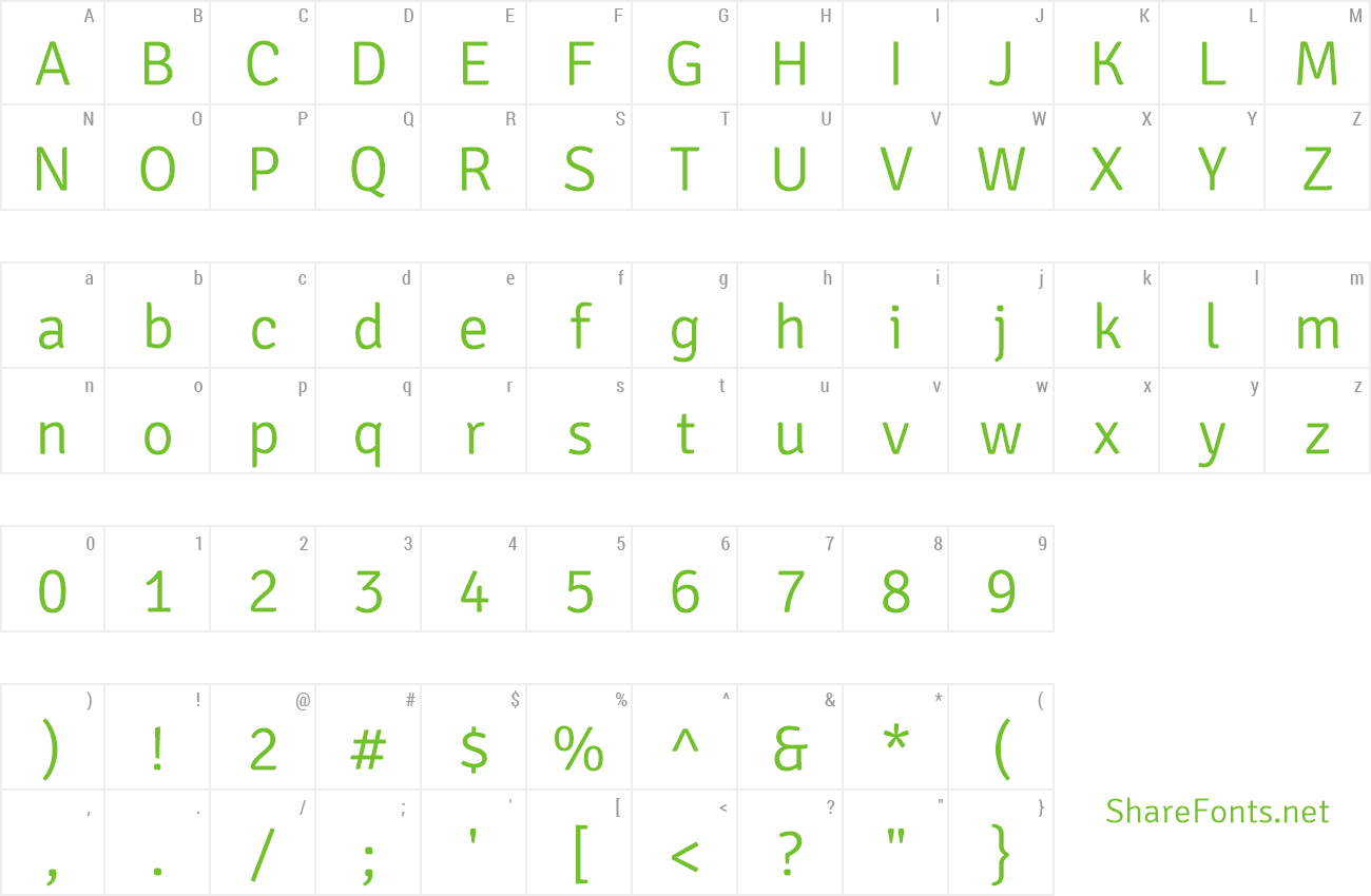 Font Signika Negative preview