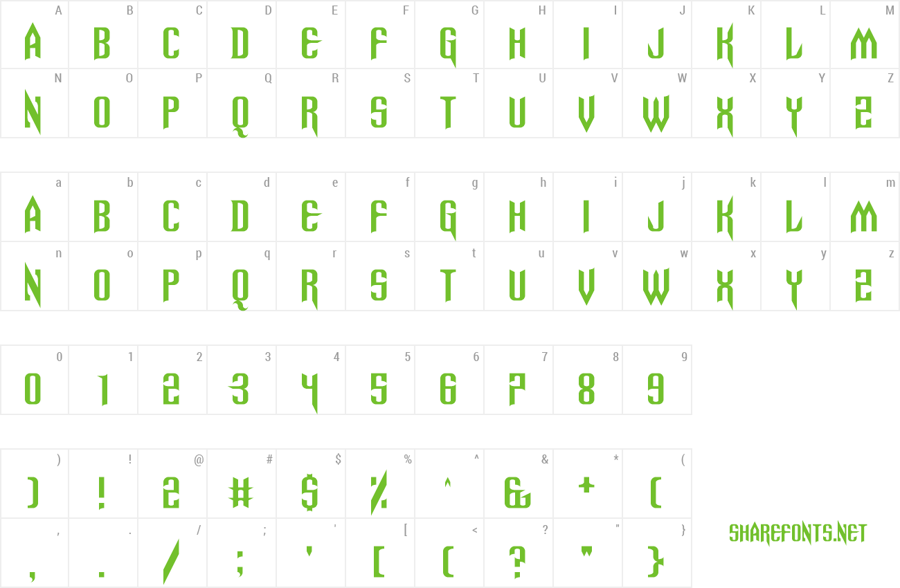 Font Spinebiting preview