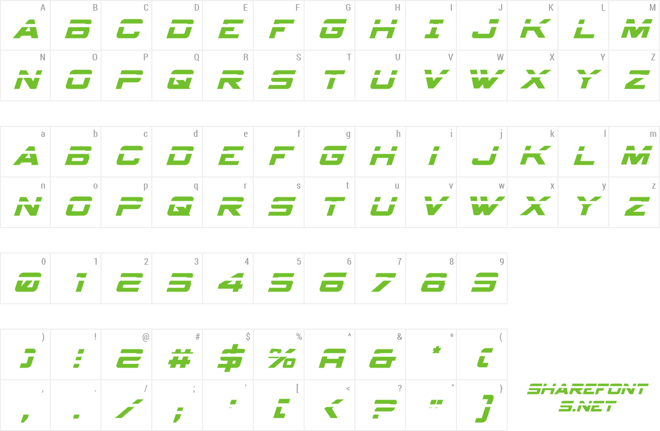 Font Spy Agency Laser Italic preview