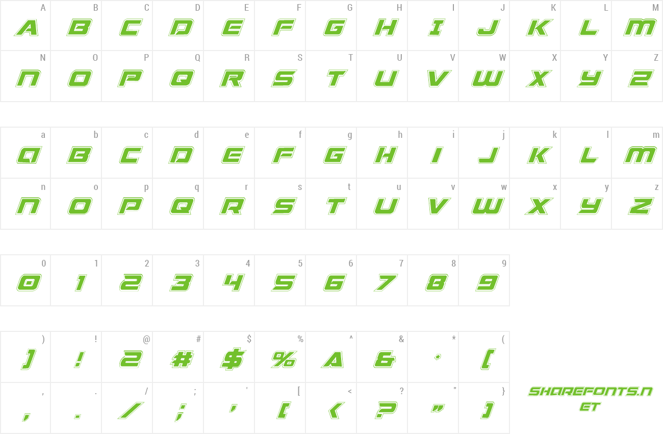 Font Starduster Academy Italic preview