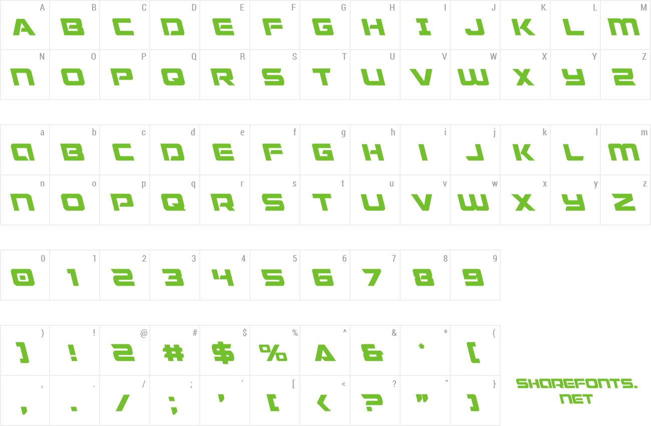 Font Starduster Leftalic preview