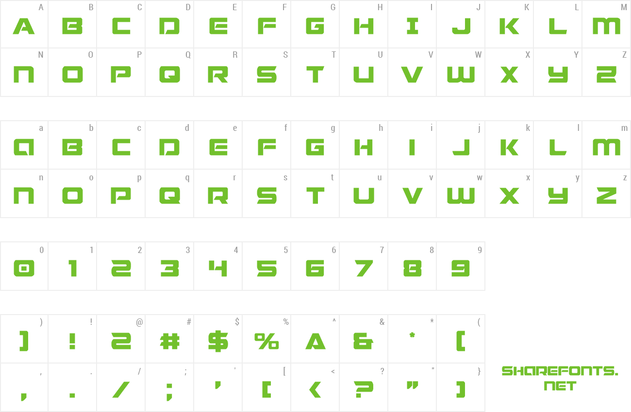 Font Starduster preview