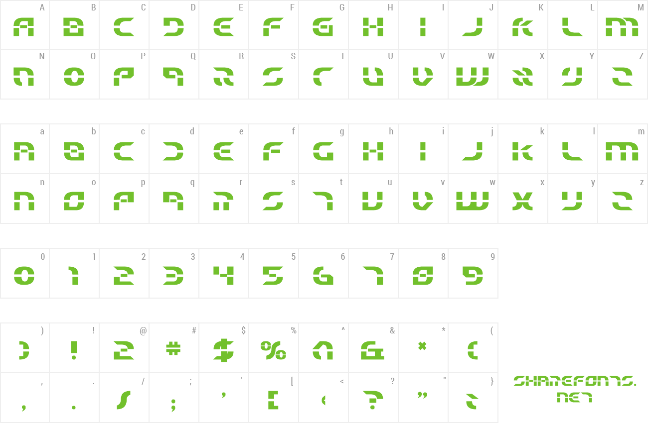 Font Starfighter Beta Bold preview