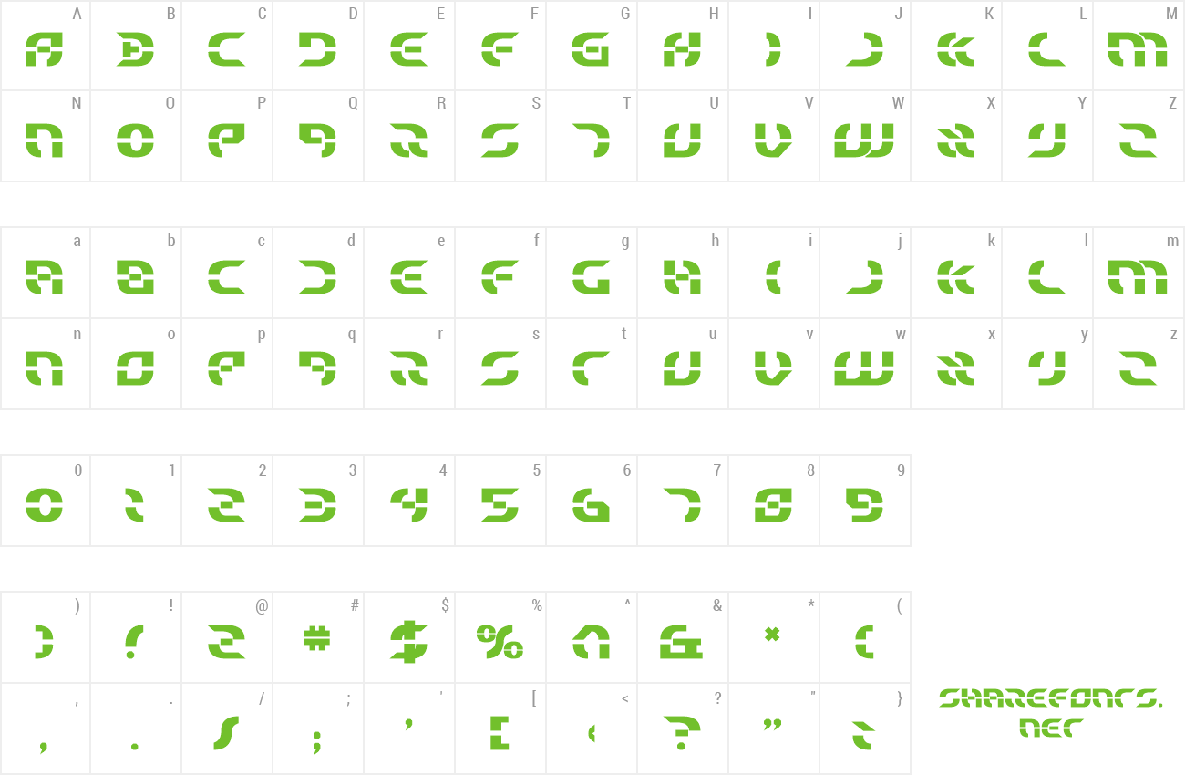 Font Starfighter Bold preview