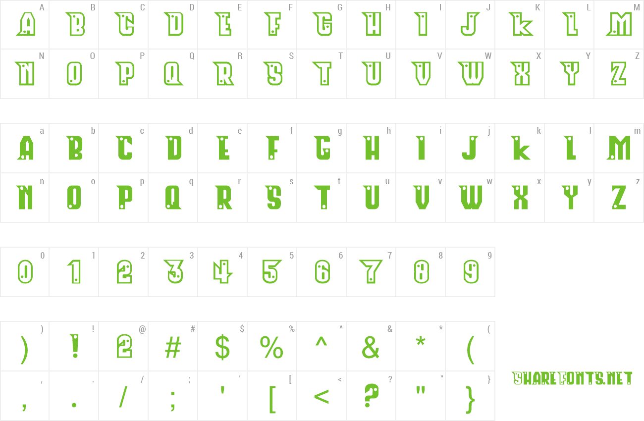 Font Structure preview
