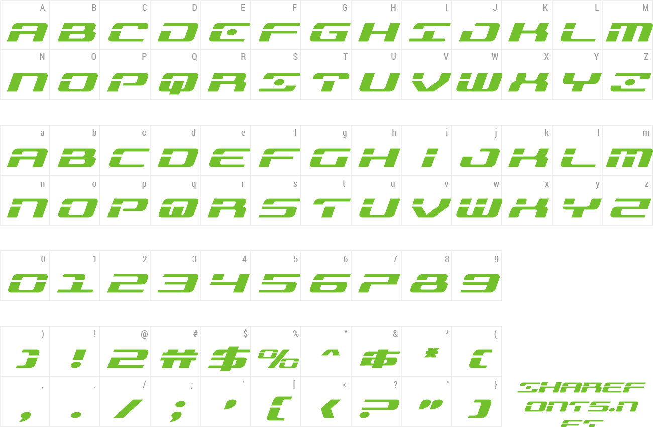 Font Troopers Expanded Italic preview