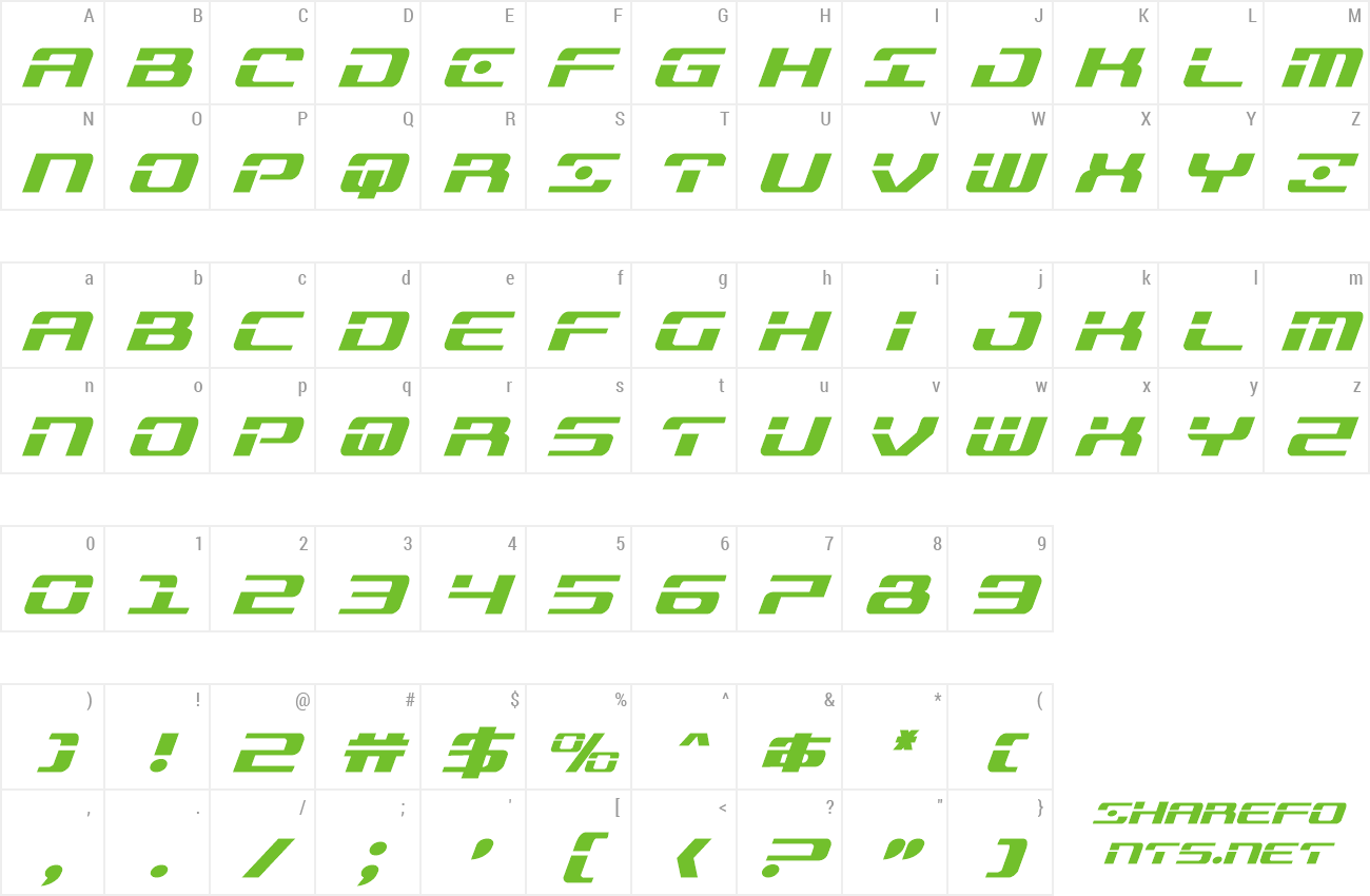 Font Troopers Italic preview