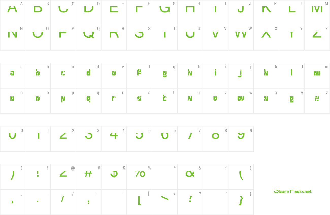 Font Tyre stencil preview