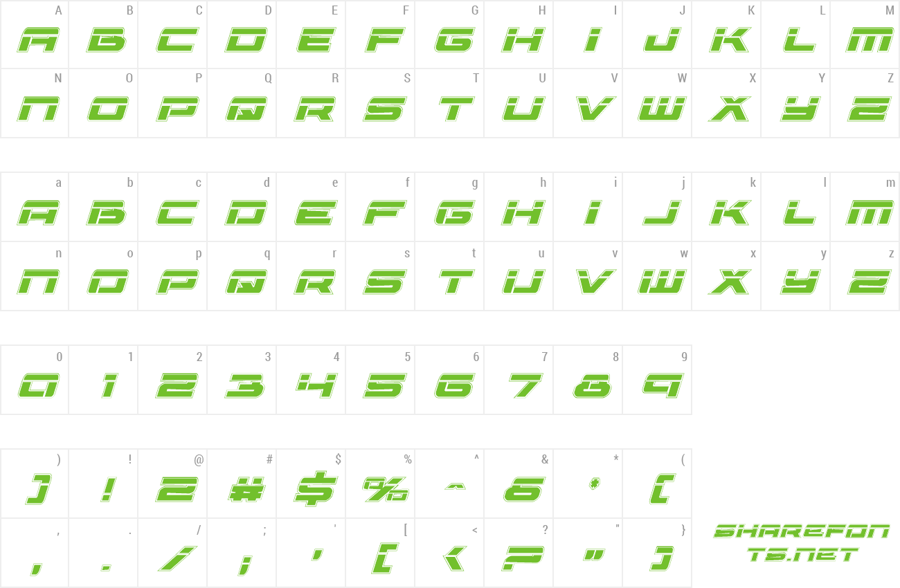 Font Vorpal Academy Italic preview