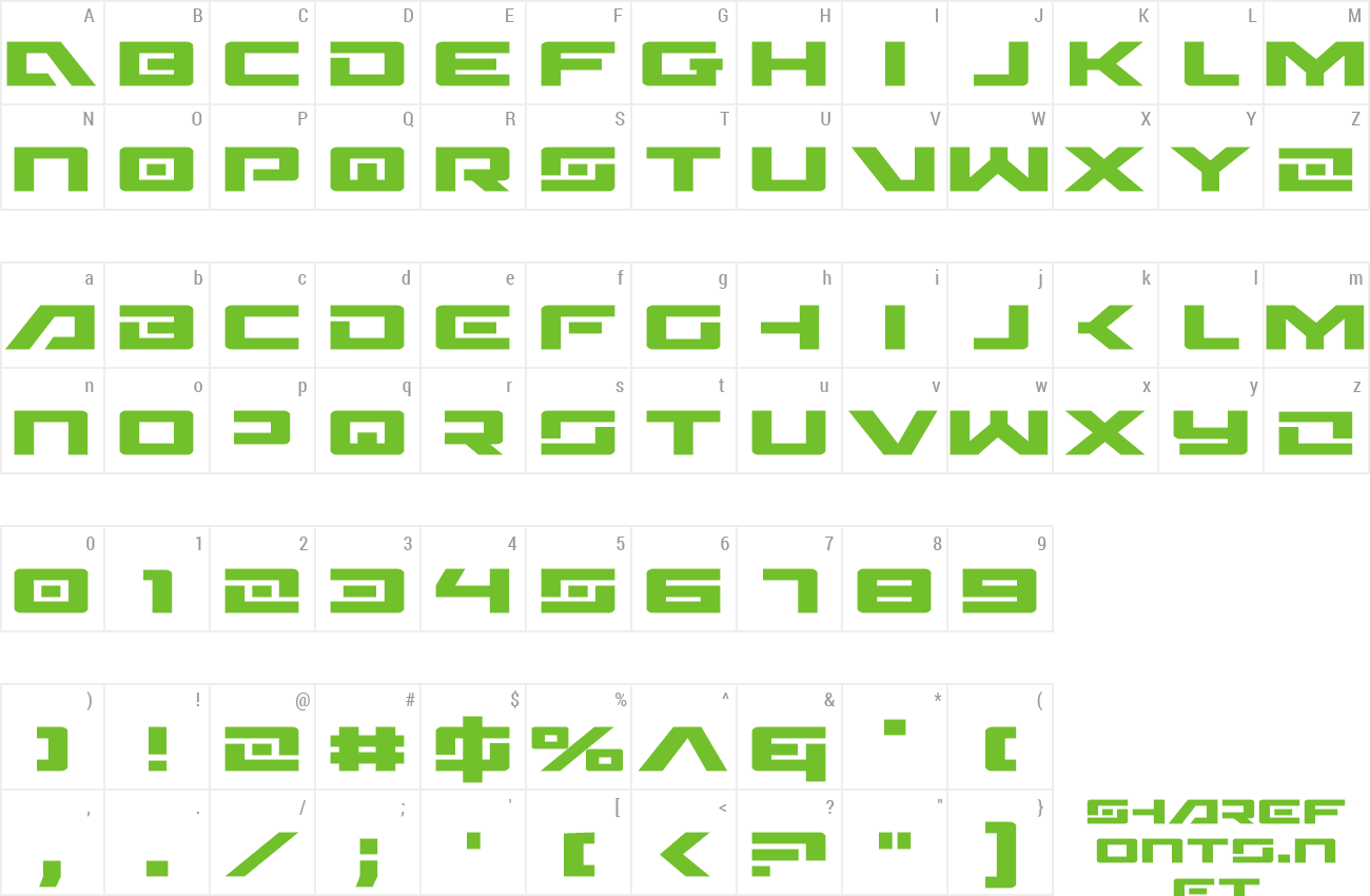 Font Wildcard Expanded preview