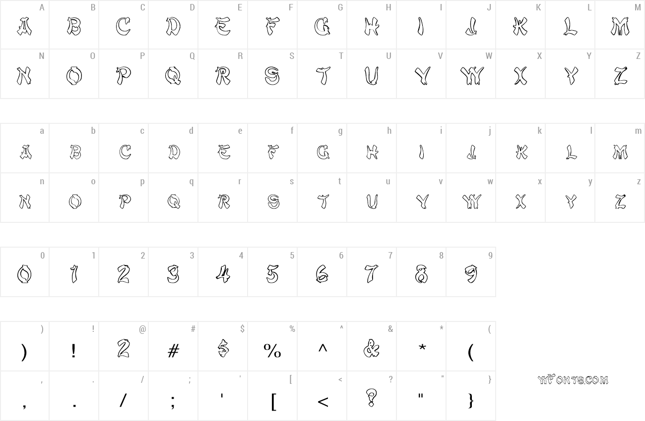 DROOPY Font | wfonts.com - download free