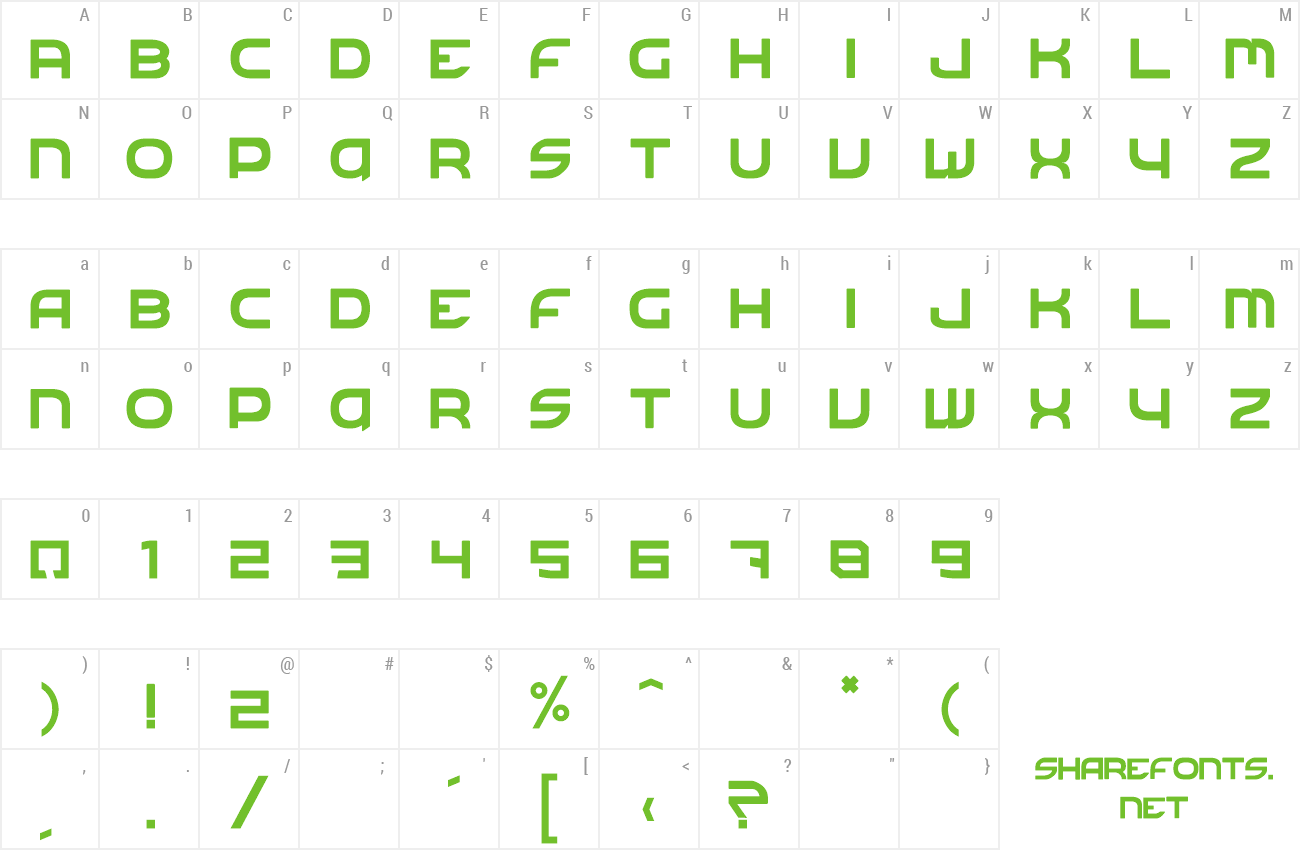Font Technical Forest preview