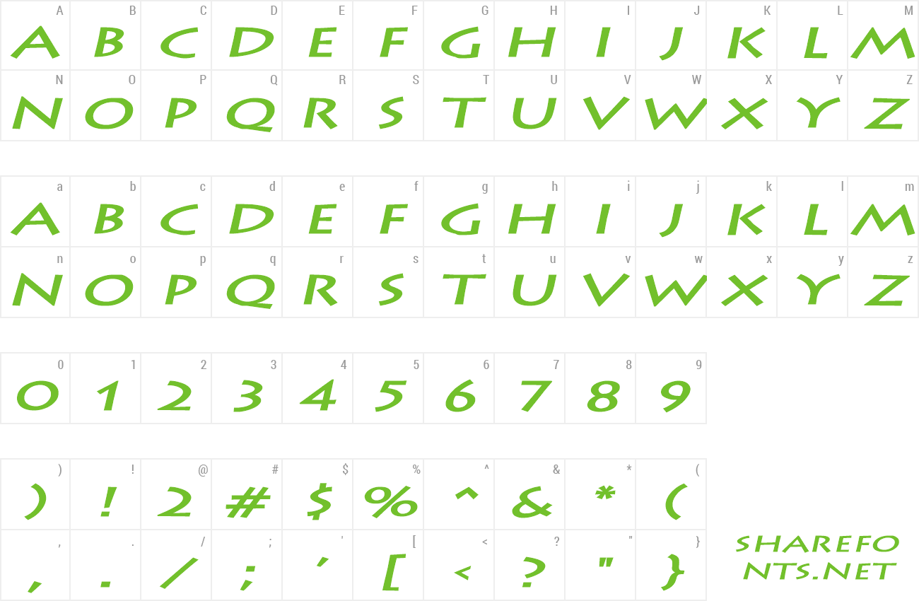 Font Liste Extended preview