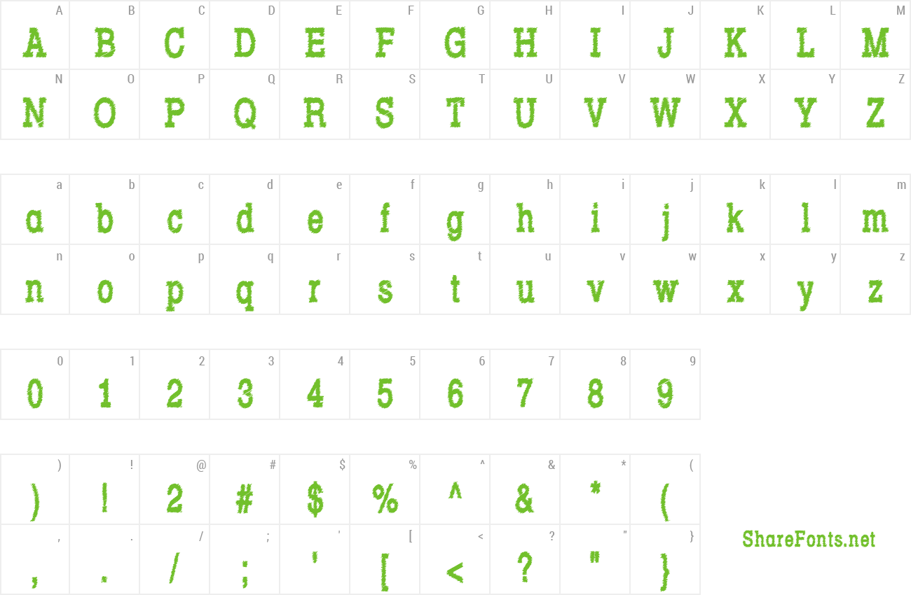 Font Rowdy Typemachine preview