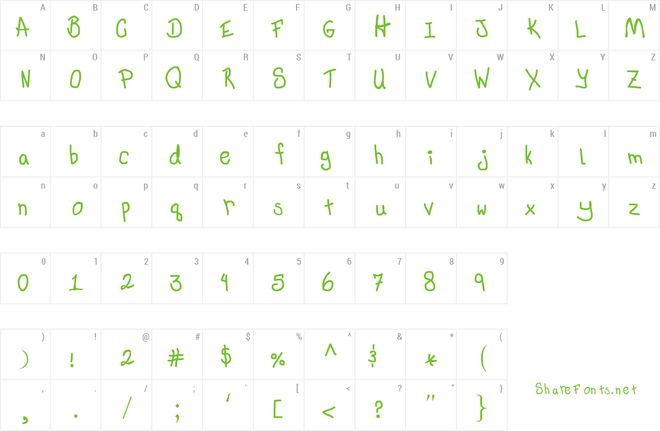 Font Chunkymunkey's So Totally WoW preview