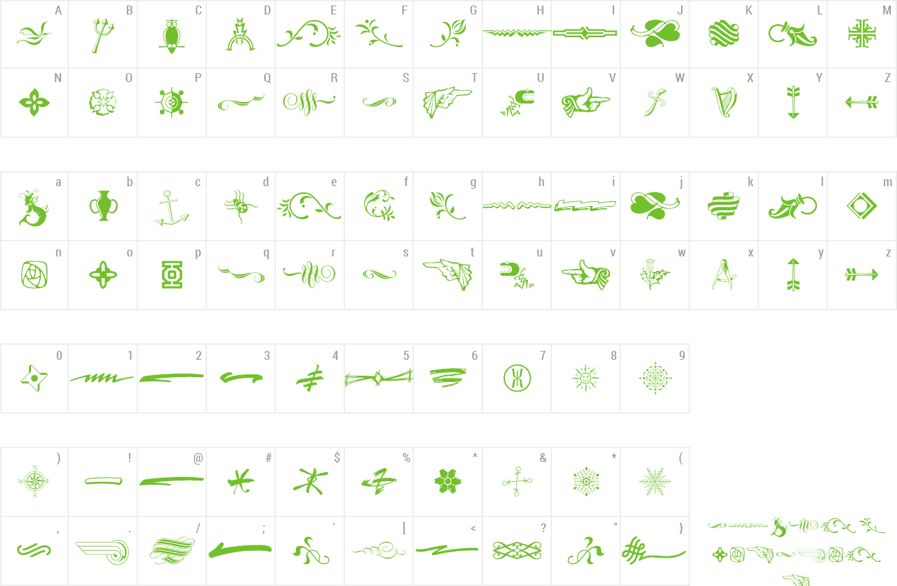 Font Type Embellishments Three preview