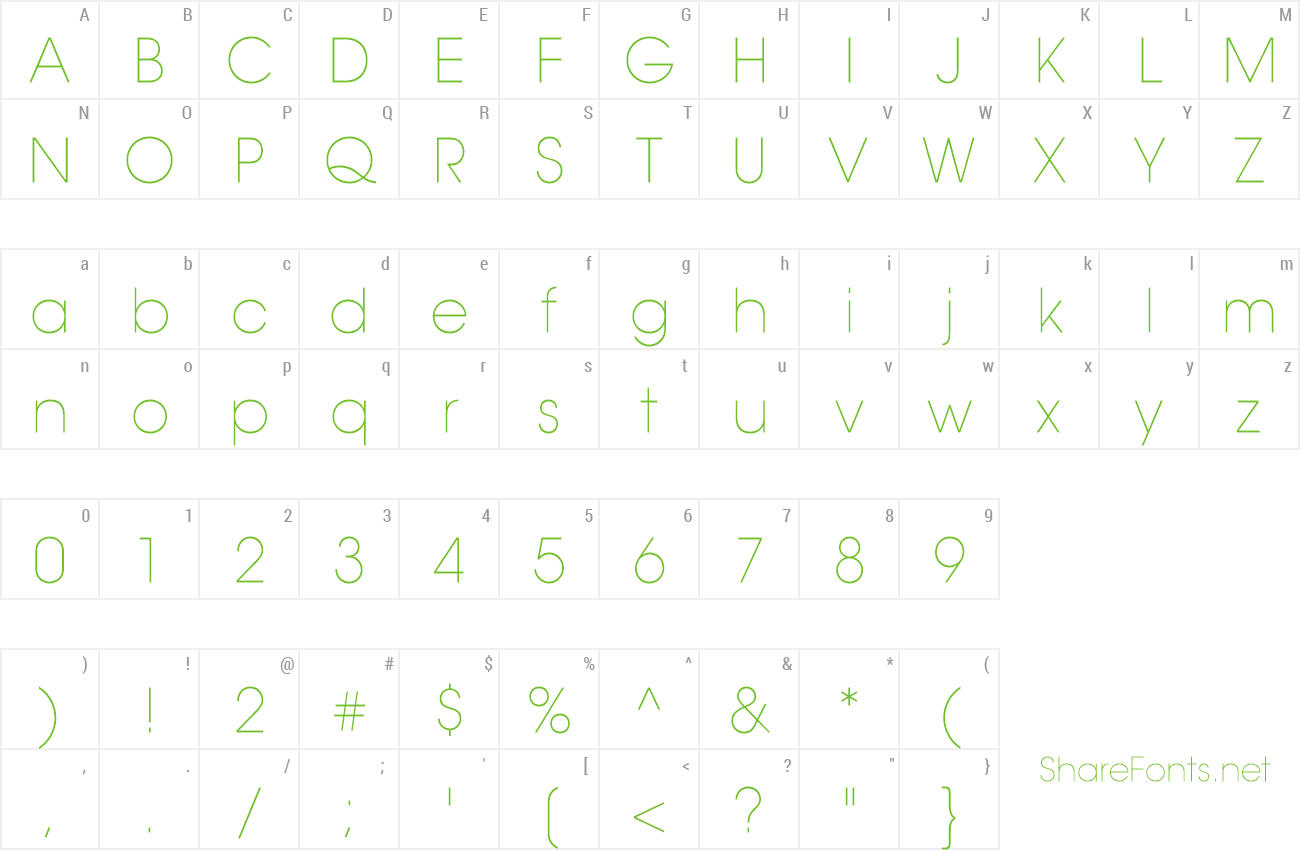 trendex light ssi font