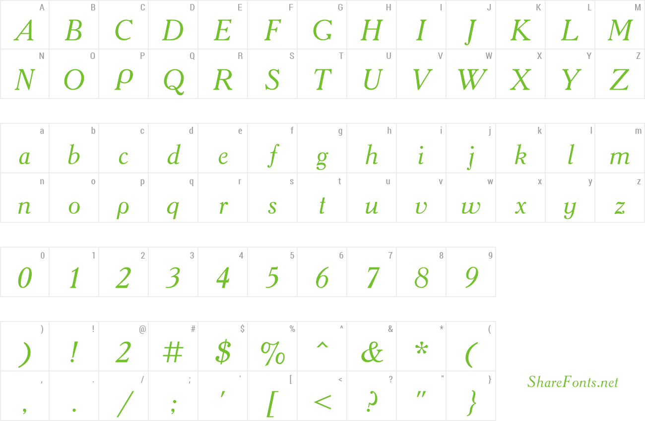 Font AcademyC preview